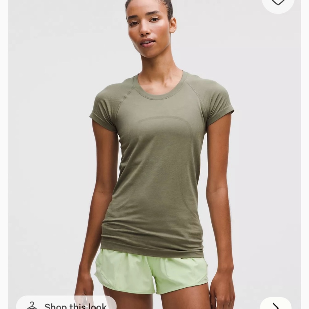 lululemon athletica Sage Green Short Sleeve Tee